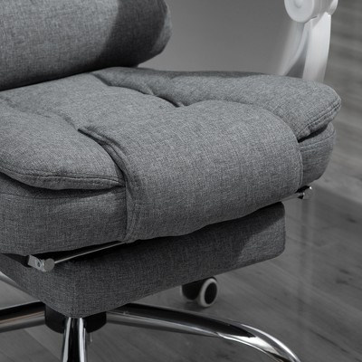 Dark Gray High-Back Fabric Executive Swivel Chair with Fixed Arms