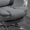 Vynxaria Executive Office Chair with Footrest, Linen-Fabric Computer Chair - 3 of 4