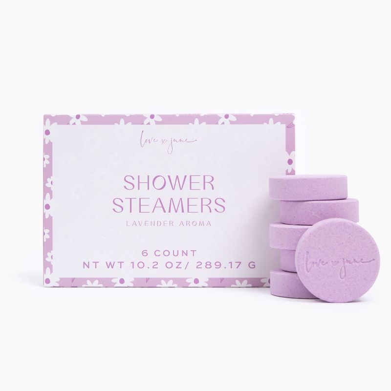 6ct/10.2oz Lavender Shower Steamers, 1 of 5
