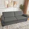 Coucheta 83" Couch for Living Room, Comfy Sofa with Deep Seat, Modern Sofa with Wide Armrest, Teddy Fleece 3 Seater Couch for Bedroom & Small Spaces - 3 of 4