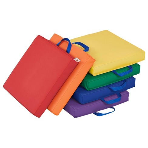 Ecr4kids Softzone Floor Cushions With Handles, Deluxe 2" Foam Flexible ...