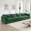 Modular Chenille Sectional Sofa with Under-Seat Storage Drawers, Oversized 4-Seat Couch with Armrest Cushions for Living Room – The Pop Home - 3 of 4