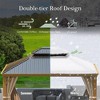PAGED 10'X12' Hardtop Outdoor Canopies and Gazebos with Galvanized Steel Double Canopy for Patios Deck Backyard, Curtains and Netting, Brown - 4 of 4