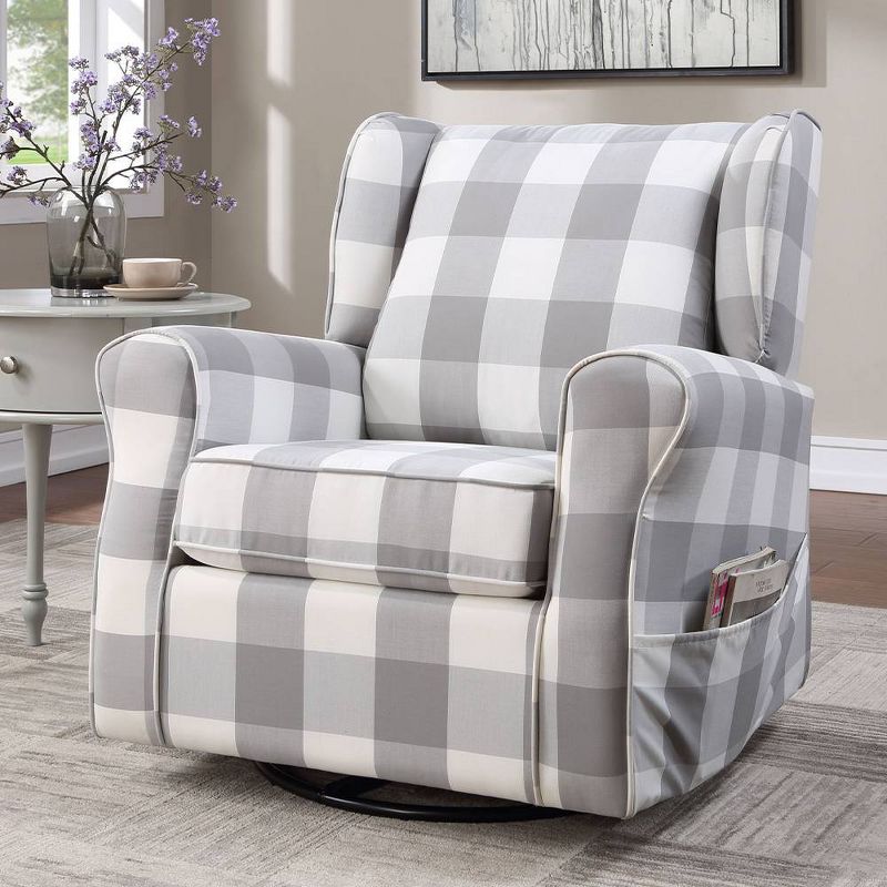 Patli 35&#34; Accent Chairs Gray Fabric - Acme Furniture, 3 of 10