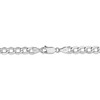 Black Bow Jewelry 5.25mm, 14k White Gold, Hollow Curb Link Chain Bracelet - 3 of 4