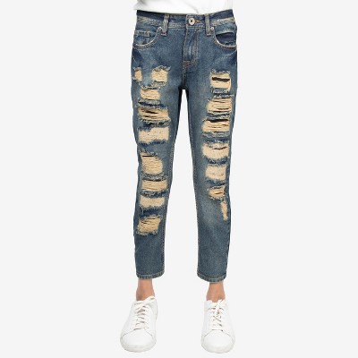 RAW X Boy's Heavy Distressed Jeans