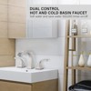 LunaLulink 2-Handle Bathroom Sink Faucet with Drain, Brushed Nickel - 2 of 4