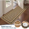 Washable Braided Printed Area Rug, Non Slip Low Pile Foldable Carpet, Soft Thin Stain Resistant Mat for Living Room Bedroom Kitchen - 2 of 4
