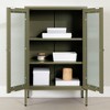 South Shore 40" Kodali Decorative Storage Cabinet Olive Green: Metal Frame, 3 Shelves, Anti-Tip Hardware - 3 of 4