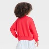Grayson Mini Toddler Girls' Amour French Terry Sweatshirt - Red - 3 of 4