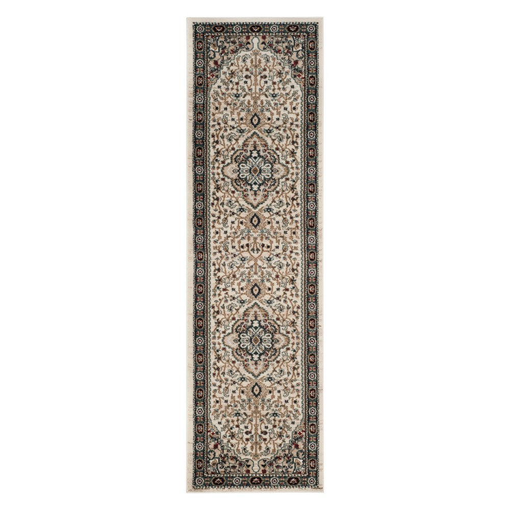 2'2inx8' Medallion Loomed Runner Cream/Beige - Safavieh