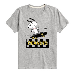 Boys' - Peanuts - Snoopy Retro Skater Short Sleeve Graphic T-Shirt - 1 of 4