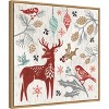 Amanti Art Woodcut Christmas III by Daphne Brissonnet Canvas Wall Art Print Framed 22 x 22-in. - image 3 of 4