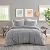 3pc Full/Queen Alastair Matelasse Jacquard Duvet Cover Set Blue - Urban Habitat: Modern Lightweight Bedding Set with Shams - 2 of 4