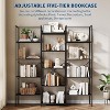5 Tier Bookcases, Triple Wide Industrial Bookshelf, Steel Bookshelf, Display Storage Bookshelves for Living Room, Bedroom, Home, Office - 4 of 4
