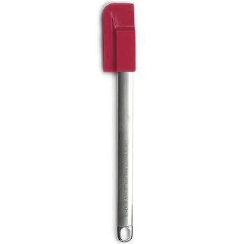 RSVP International Small Red Silicone Spatula with Stainless Steel Handle