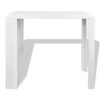 vidaXL Modern High Gloss Drink Table with Wine Rack - Stylish White MDF Bar Table Ideal for Home Dining/Kitchen - Extra Storage Space - 3 of 4