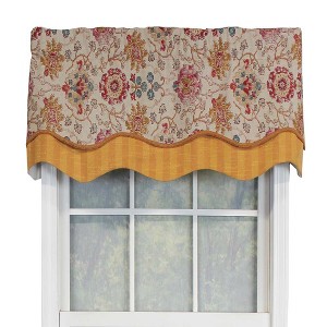 RLF Home Centennial Glory Window Treatment Premium Quality Valance 3" Rod Pocket 50" x 16" Marigold - 1 of 3