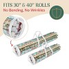 Hastings Home Wrapping Paper Storage Bags - Set of 2 - For 30" and 40" Rolls - Clear Totes With White Handles - 4 of 4
