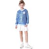 Disney Frozen Kids Girls Zip Up Sequin  Overcoats - 2 of 4