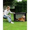 APRILSOUL 36 Inch Collapsible Travel Dog Crate for Medium Large Dogs, Portable Dog Crate 4-Door Foldable Soft Kennel - 2 of 4
