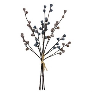 Winter Berry Pod Stems Set of 2 – 19.5 Inch Height – Seasonal Vase Christmas Decor – By Melrose - 1 of 3