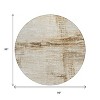 Ivory And Beige Striped Washable Indoor Outdoor Area Rug - 3 of 4