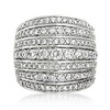 Ross-Simons 2.00 ct. t.w. Diamond Multi-Row Ring in Sterling Silver - 4 of 4