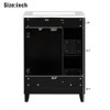 OUTSUPPLY Bathroom Vanity with Ceramic Sink, 2 Drawers & Storage Cabinet, Easy Assembly - 3 of 4