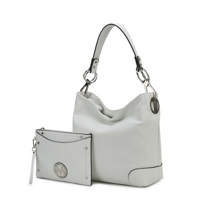 MKF Collection Viviana Vegan Leather Hobo Bag with Matching Wristlet by Mia K