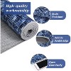 GustoWave Modern Machine Washable Area Rug, Floor Carpet for Living Room, Blue - 3 of 4