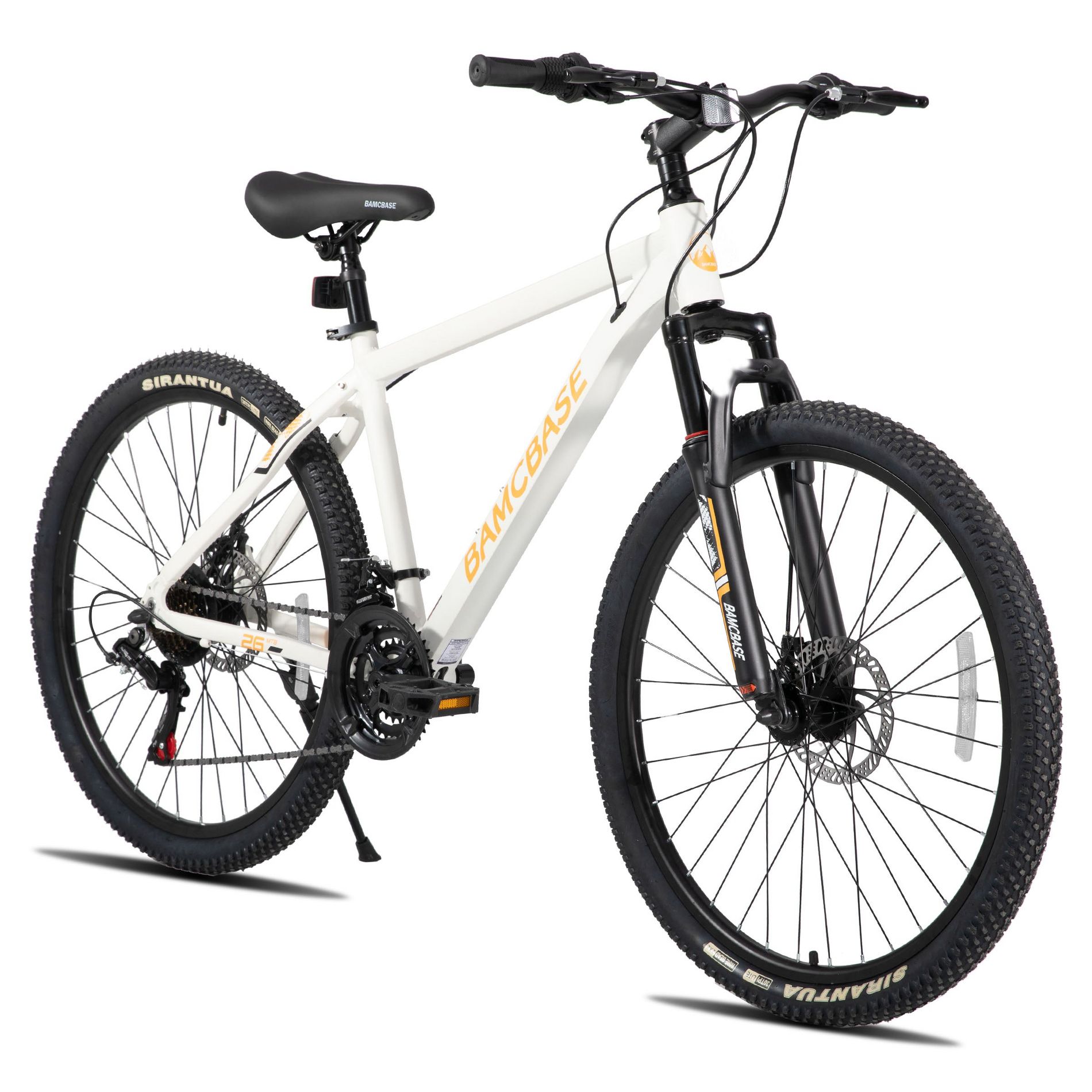 BAMCBASE Sedona Mountain Bike, 26 inch, White