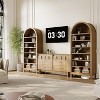 Arched Shoe Cabinet - Space Saving Shoe Storage, Holds 28 Pairs, Tall and Wide, Stylish Curved Design, and Open Shoe Shelves - 3 of 4