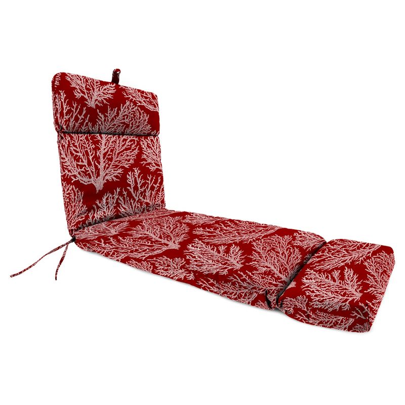Outdoor French Edge Chaise Lounge Cushion- Jordan Manufacturing, 1 of 5