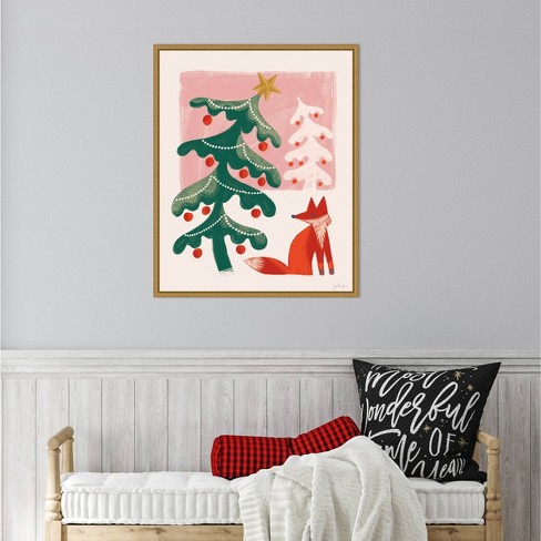 Amanti Art 23"x28" Retro Holiday III by Janelle Penner Framed Canvas Wall Art Print - image 1 of 4