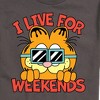 Men's - Garfield - I Live For Weekends Short Sleeve Graphic T-Shirt - 2 of 4