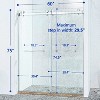 NicBex Shower Door Semi-Frame Single Sliding Shower Doors with 5/16" (8mm) Thick SGCC Clear Tempered Glass and 304 Stainless Steel - 4 of 4