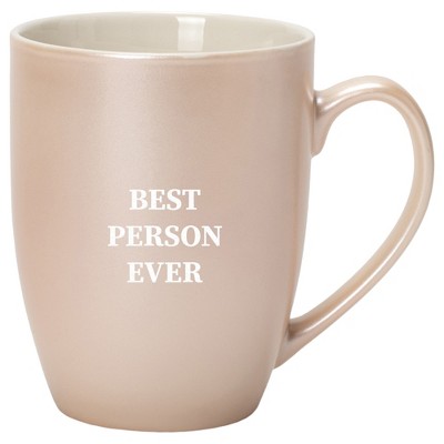 Elanze Designs 10 Ounce Ceramic Decorative Laser Engraved Giftable Novelty Tea Coffee Cup Mug Precious Pearl Best Person Ever