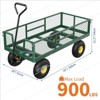 Heavy Duty Garden Cart-900LBS Capacity Utility Wagon with Removable Mesh Sides, Adjustable Handle & 10" Pneumatic Tires for Lawn, Camping & Farm - 2 of 4