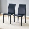 CAVINAS 18 Inch Minimalist Dining Chairs Restaurant Chair,Set of 2,Upholstery Chairs for Living Room,Restuaurant Furniture Chair,Metal Legs - 2 of 4