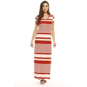 Short Sleeve Stripe Maxi Dress - 1 of 2