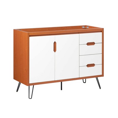 Modway Energize 48Inch Bathroom Vanity Cabinet – Modern Freestanding Vanity with Storage Shelves and Sleek Clean Lines