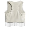 Nlife Womens Western Sparkly Fringe Sleeveless Crop Tops Cowgirl Going Out Cropped Tank Tops with Glitter Tassel - 4 of 4