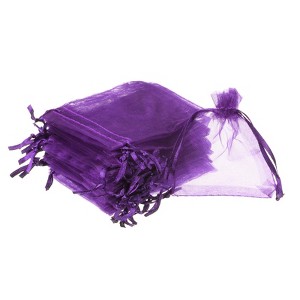 Unique Bargains Drawstring Mini Gift Candy Christmas Party Wedding Organza Bags 50 Pcs - 1 of 4
