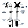 Mount-It! Height Adjustable & Articulating Single Monitor Desk Mount, Fits 17" to 30" Screens, 33 Lbs. Weight Capacity, Silver - 2 of 4