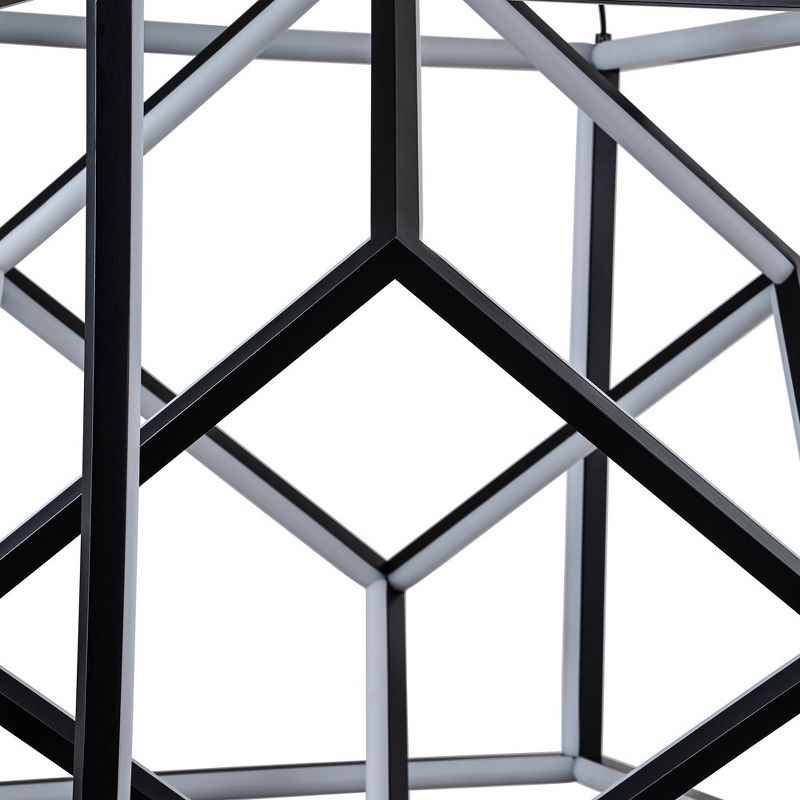 C Cattleya Black Modern Geometric Cube LED Pendant Light, 4 of 8