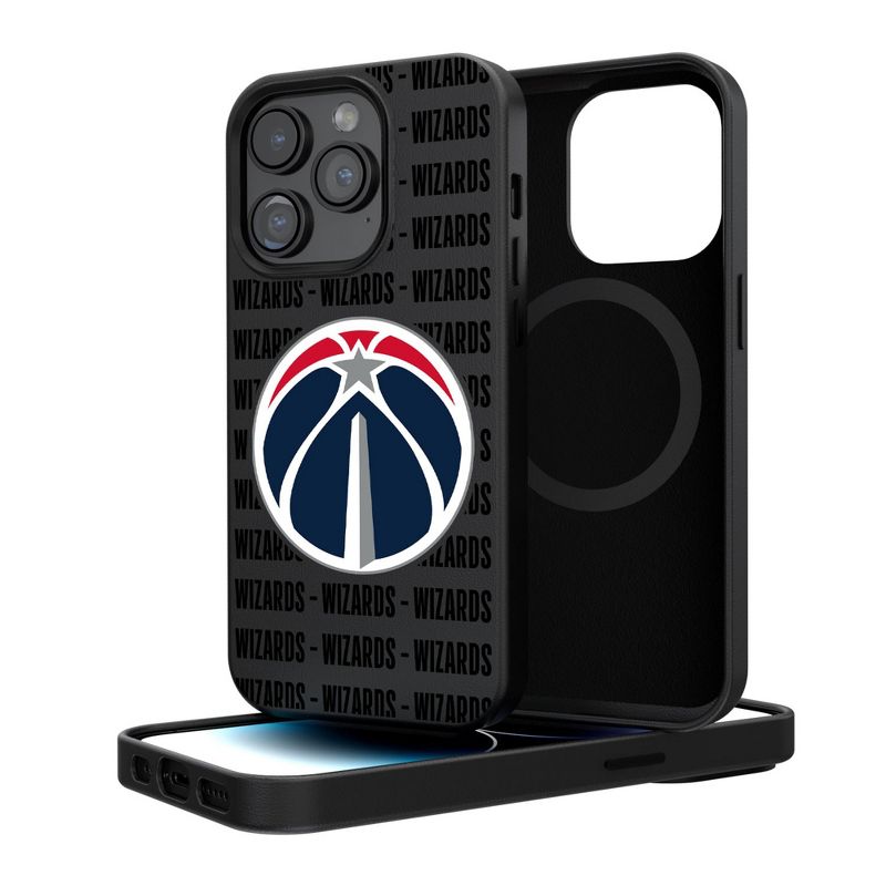 Keyscaper Washington Wizards Text Backdrop Magnetic Phone Case, 1 of 8