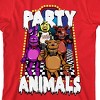 Five Nights At Freddy’s Party Animals Youth Red Crew Neck Short Sleeve T-shirt - 2 of 3