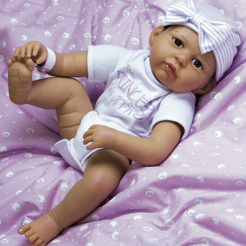 Paradise Galleries Real Life Baby Doll The Princess Has Arrived. 20 inch Reborn Baby Girl Crafted in Silicone - Like Vinyl & Weighted Cloth Body, 2 of 11