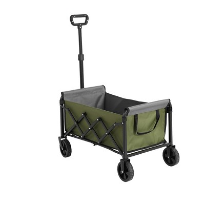 Lightweight Portable Heavy Duty Folding Beach Wagons with Wheels - Outdoor Utility Carts for Grocery, Camping, Shopping